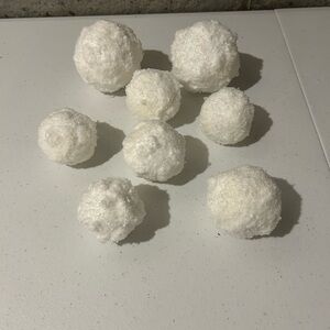 Set of White Decorative Snowballs